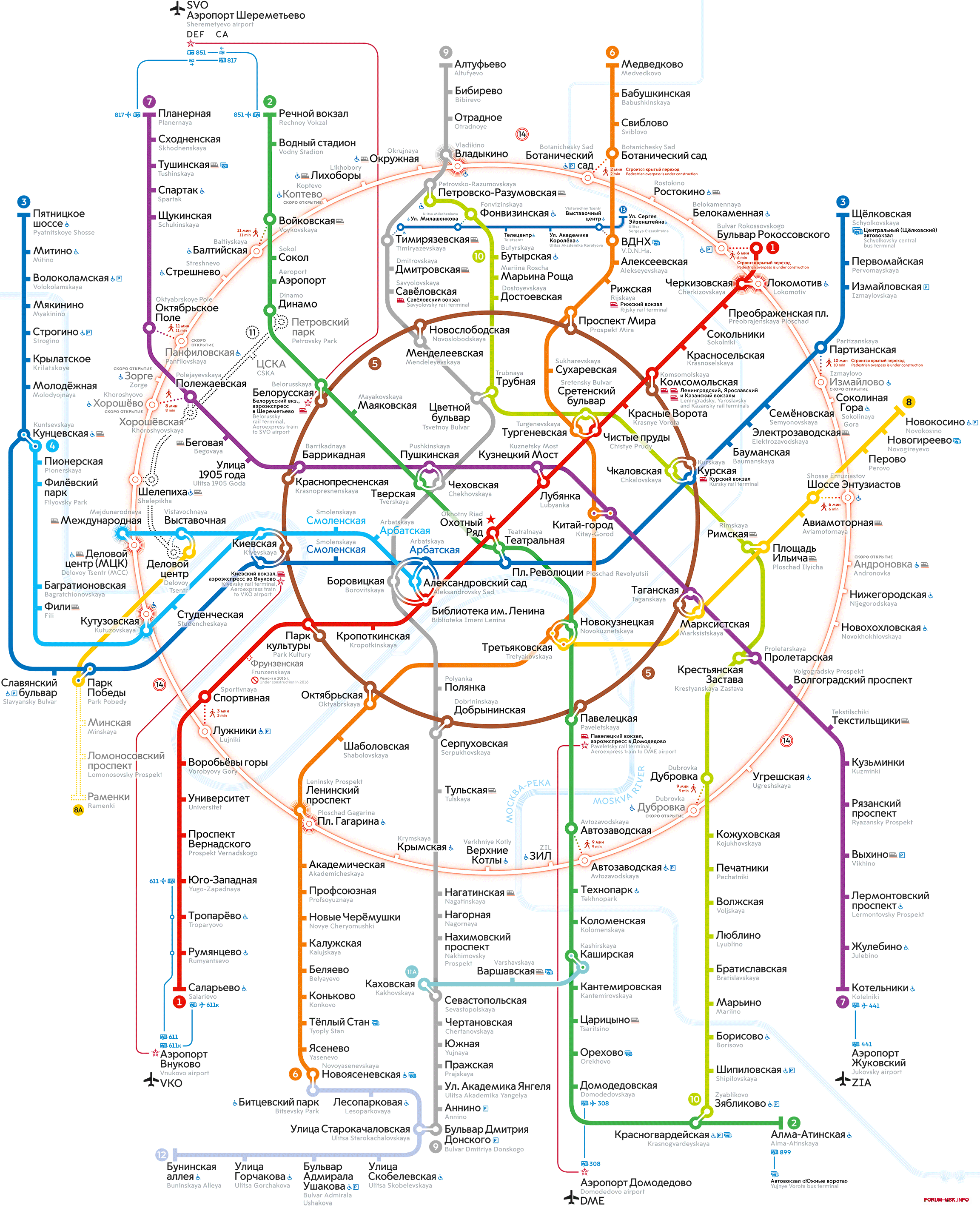 Схема моск центр кольца