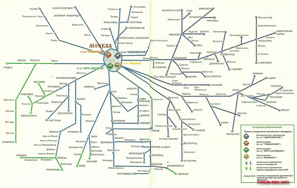 Карта автобусных остановок москвы